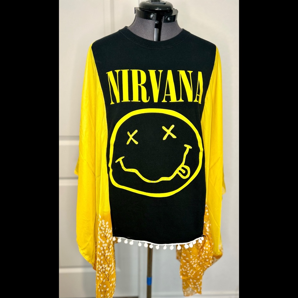 Refashioned / upcycled Nirvana top